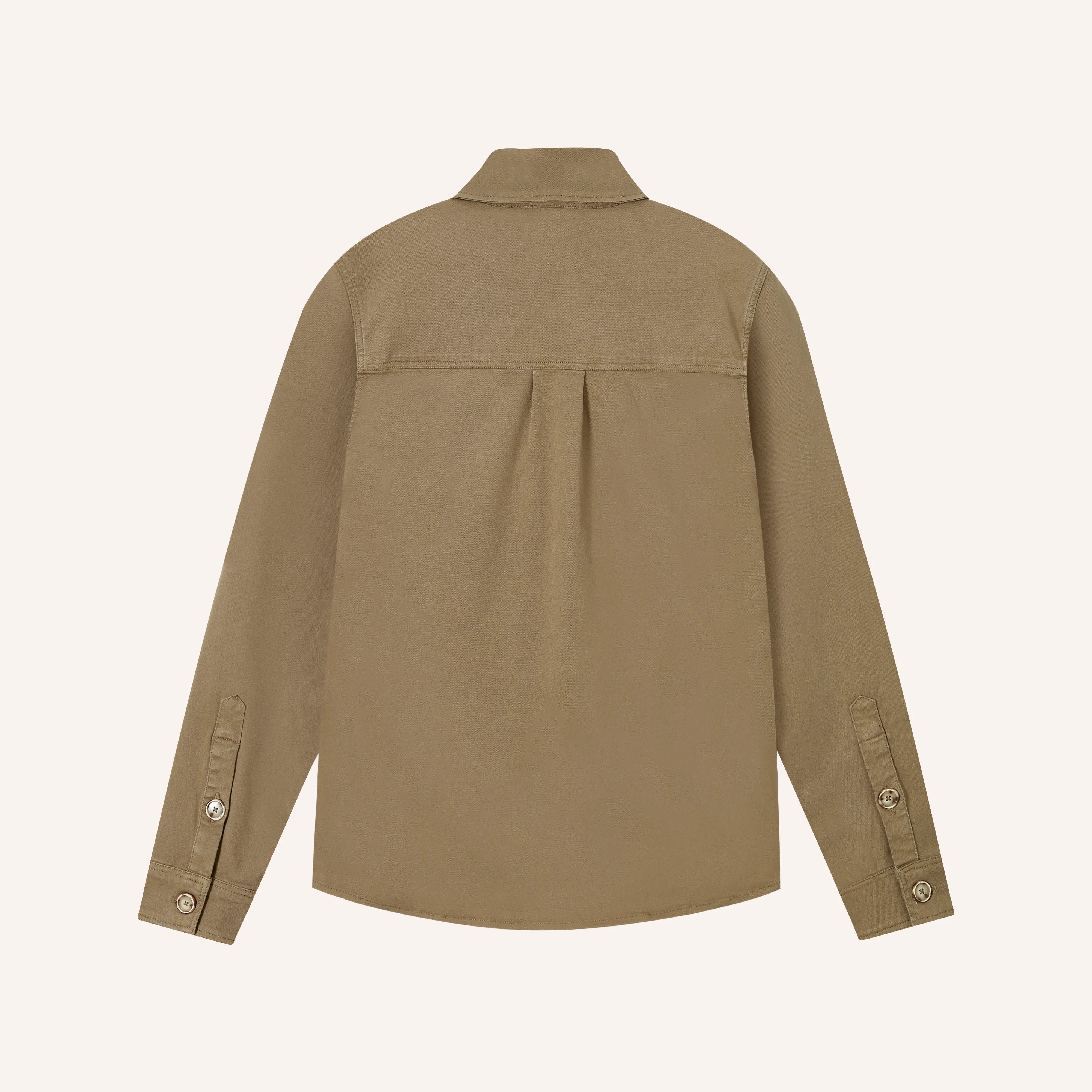 Chamarra tres bolsillos caqui