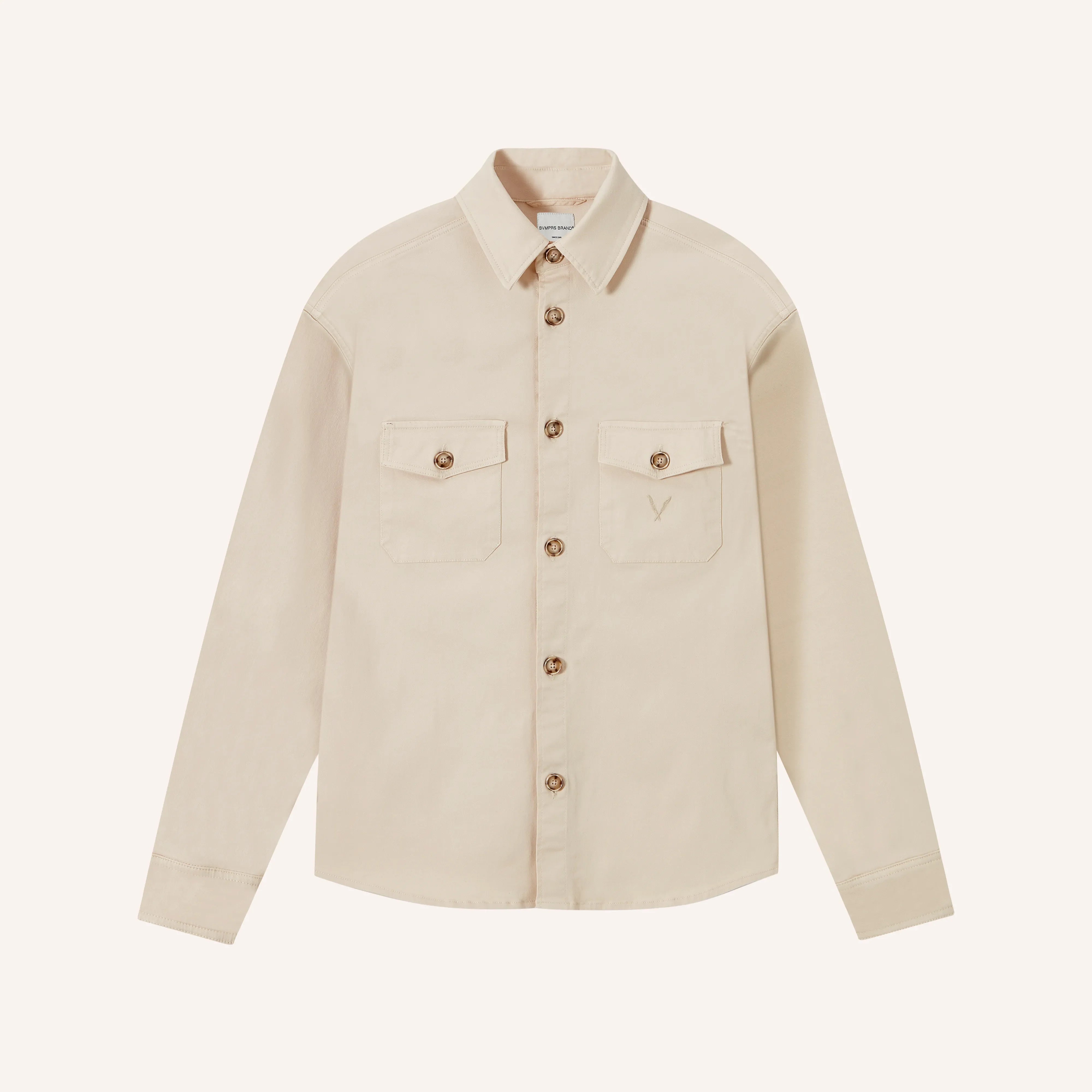 Sobrecamisa dos bolsillos beige