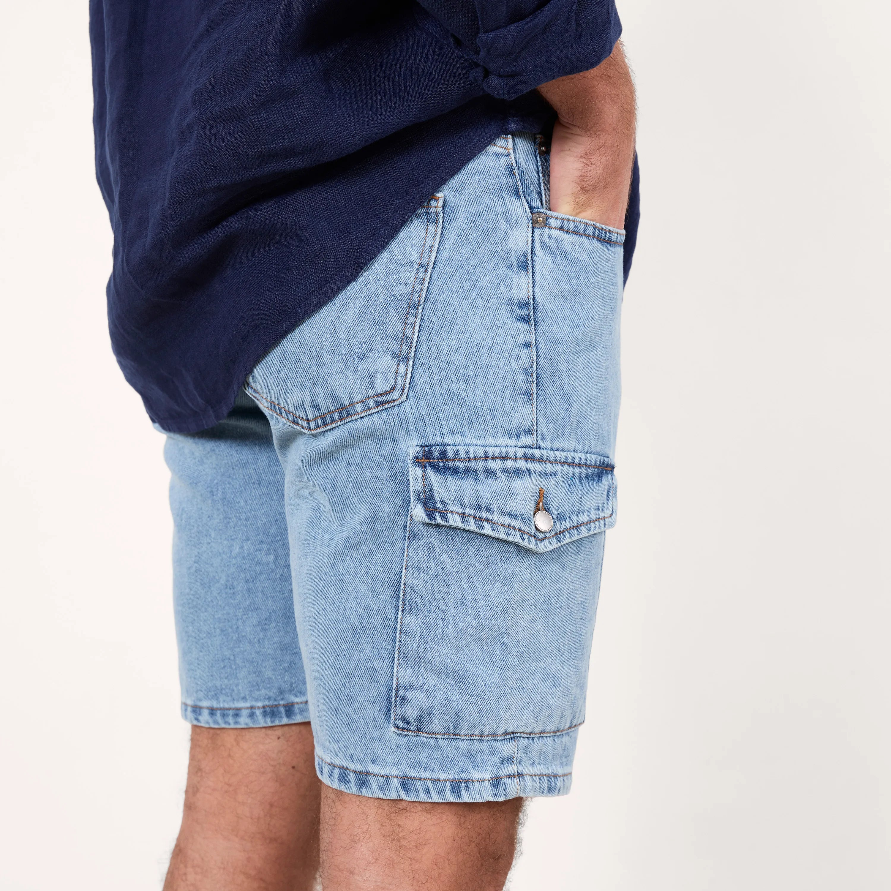 Bermuda denim cargo