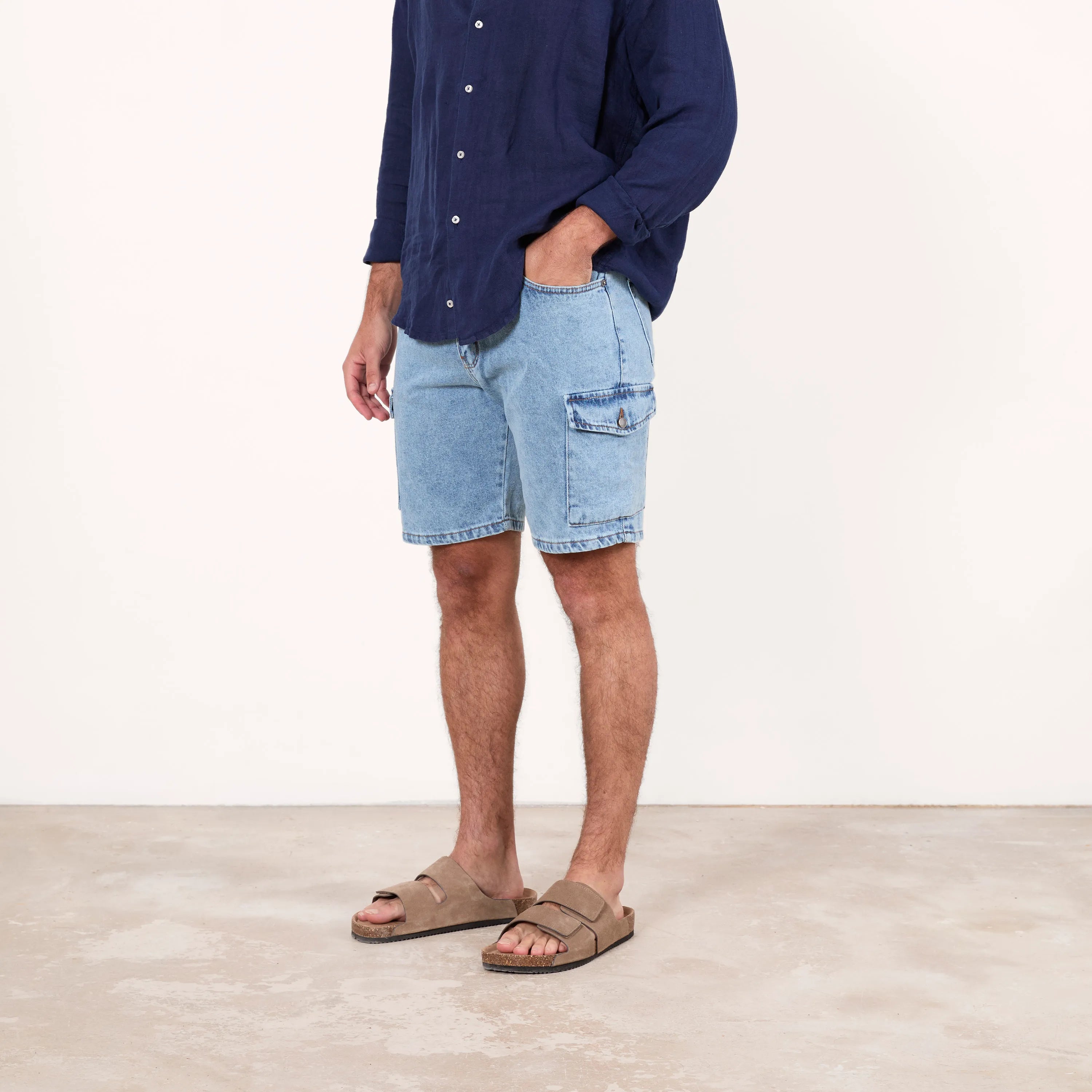 Bermuda denim cargo